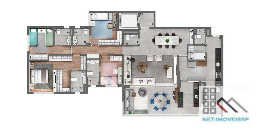 Apartamento à venda com 4 quartos, 186m² - Foto 15