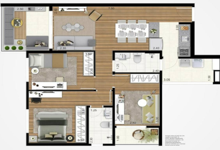 Apartamento à venda com 3 quartos, 82m² - Foto 7