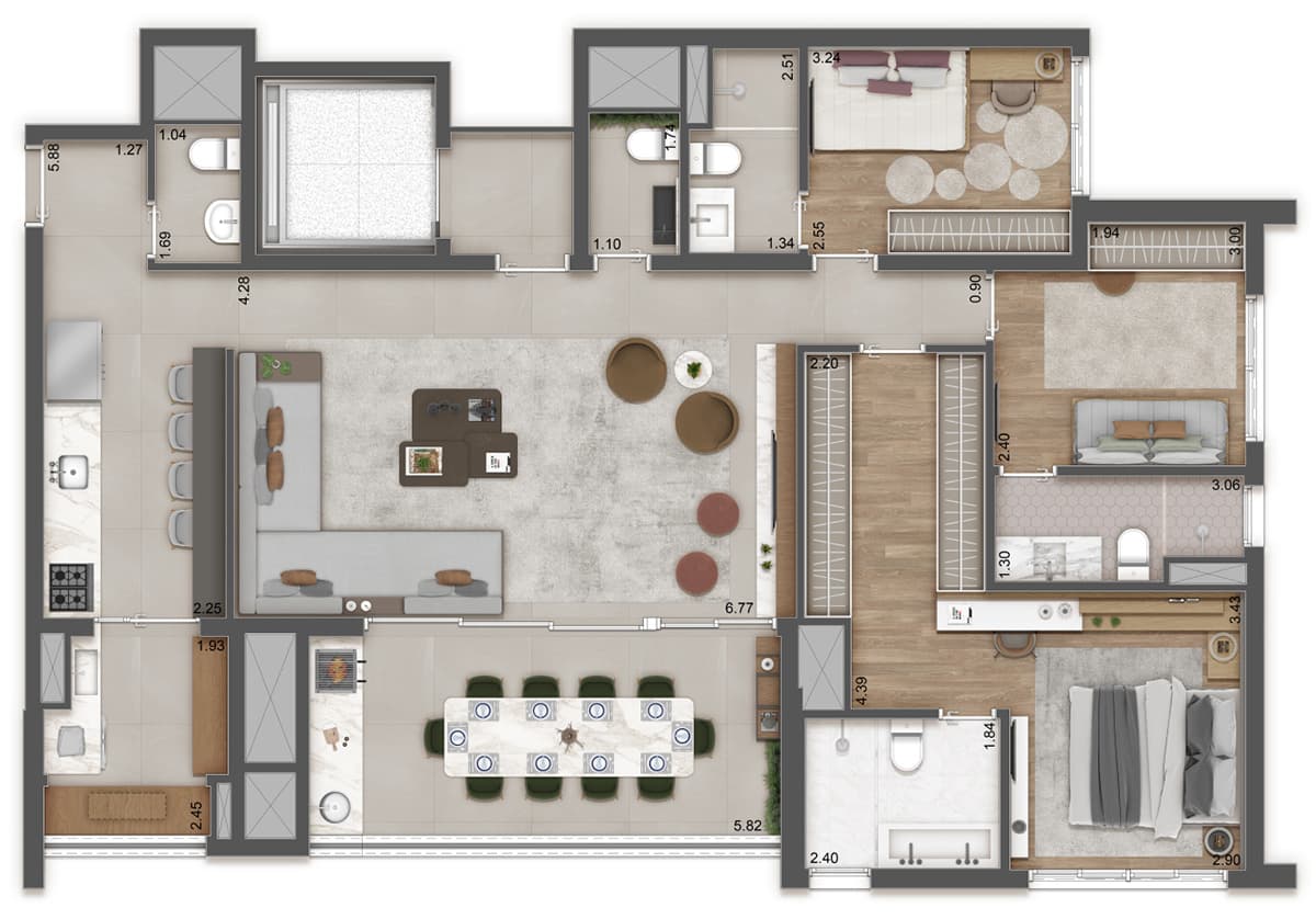 Apartamento à venda com 3 quartos, 138m² - Foto 11