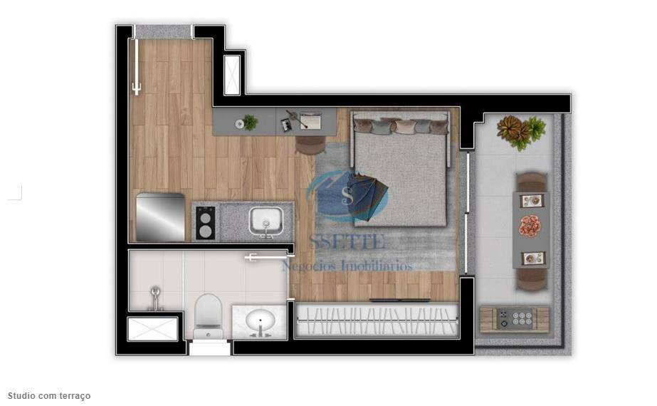 Apartamento à venda com 1 quarto, 28m² - Foto 9