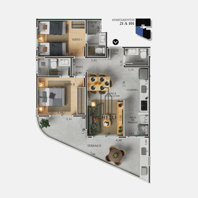 Apartamento à venda com 2 quartos, 70m² - Foto 8