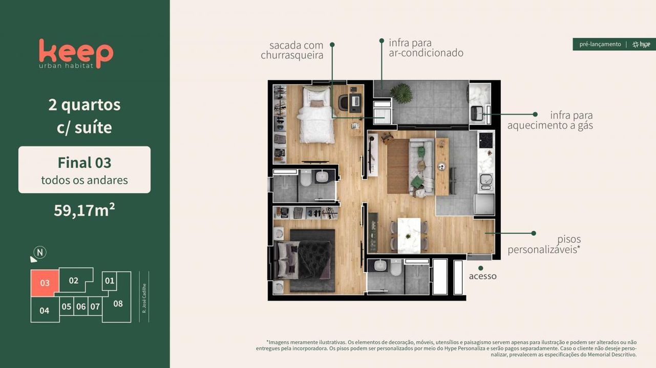 Apartamento à venda com 2 quartos, 59m² - Foto 37