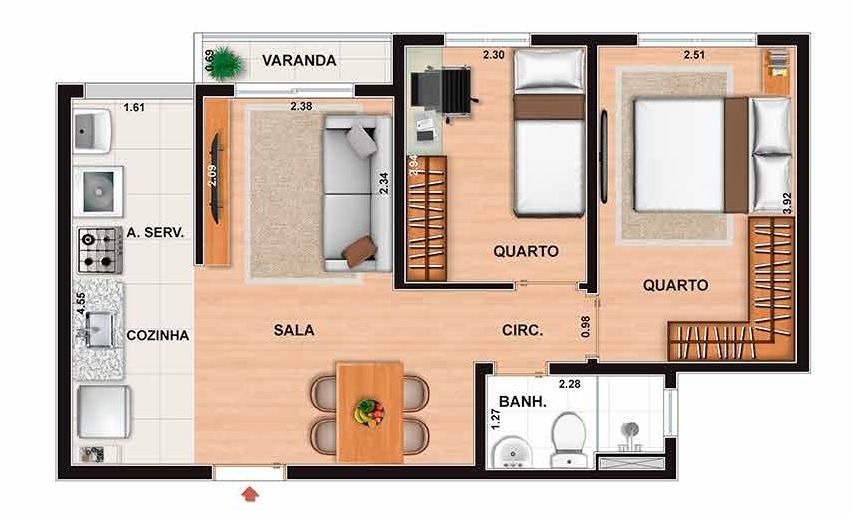 Apartamento à venda com 2 quartos, 65m² - Foto 24