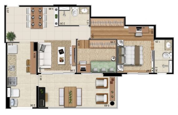 Apartamento à venda com 2 quartos, 76m² - Foto 7