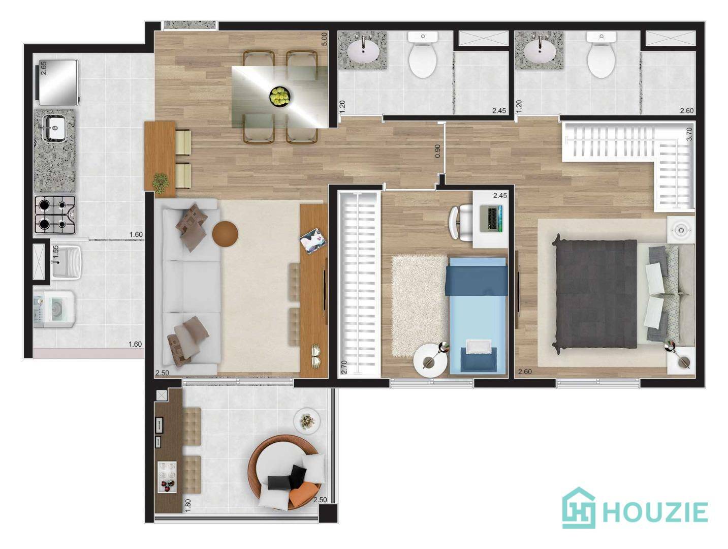 Apartamento à venda com 2 quartos, 55m² - Foto 14