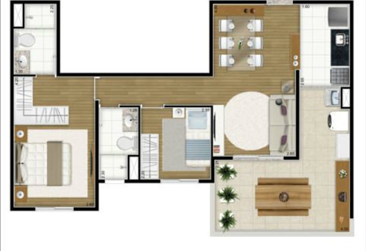 Apartamento à venda com 2 quartos, 64m² - Foto 9