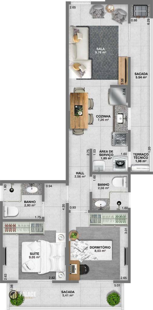 Apartamento à venda com 2 quartos, 63m² - Foto 17