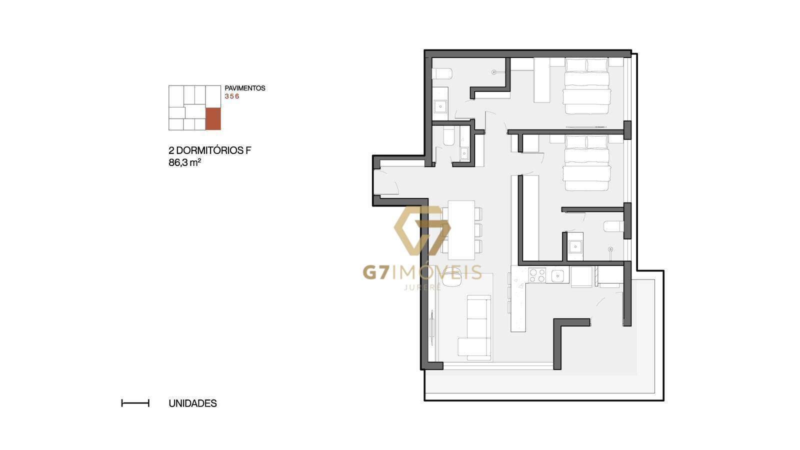 Apartamento à venda com 1 quarto, 46m² - Foto 9