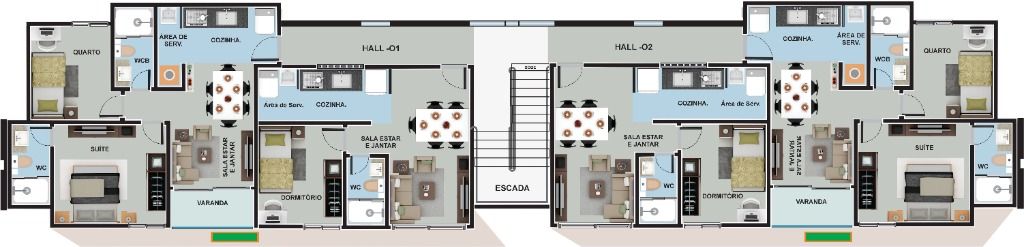 Apartamento à venda com 1 quarto, 36m² - Foto 2