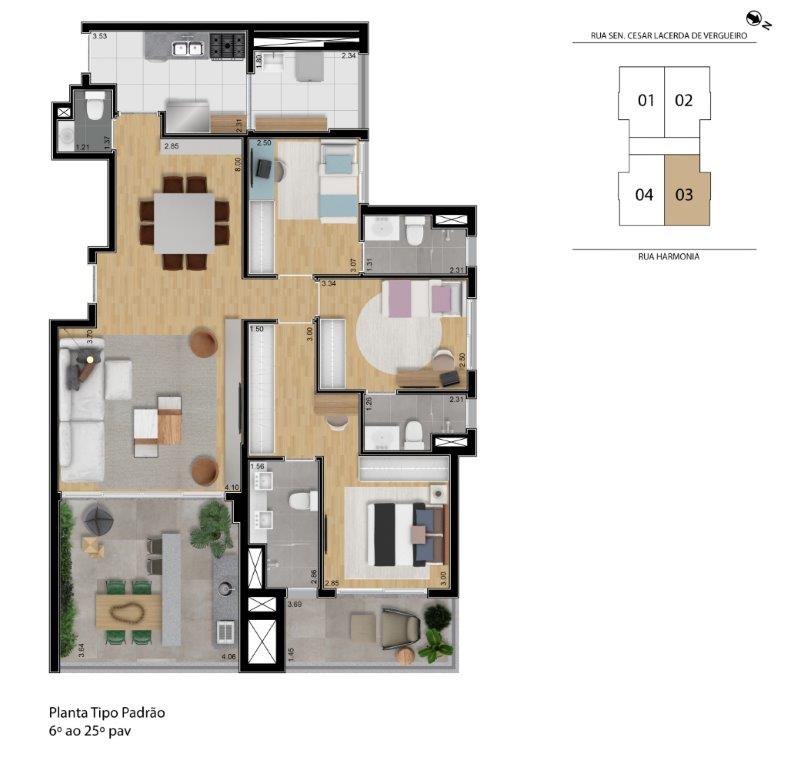 Apartamento à venda com 3 quartos, 122m² - Foto 18