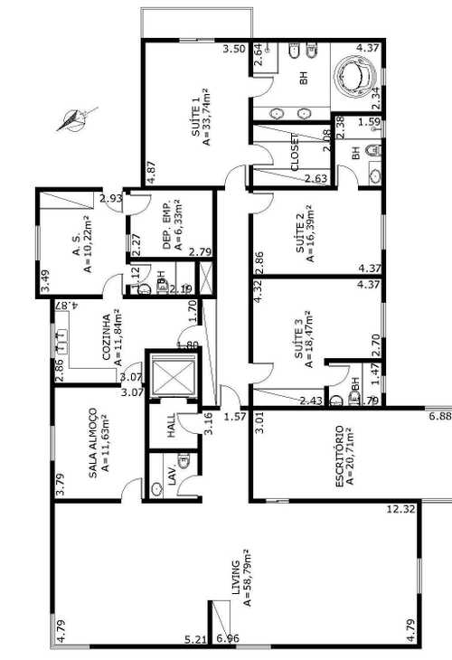 Apartamento à venda com 3 quartos, 236m² - Foto 5