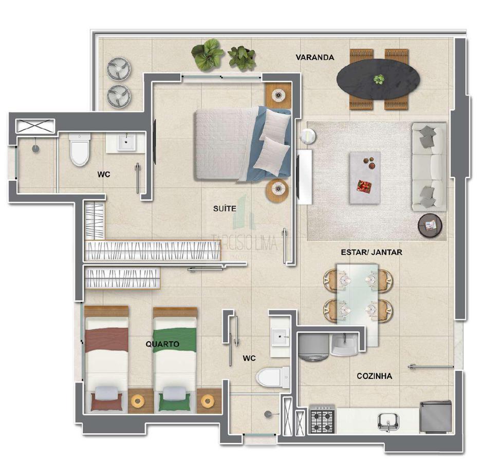 Apartamento à venda com 2 quartos, 61m² - Foto 14