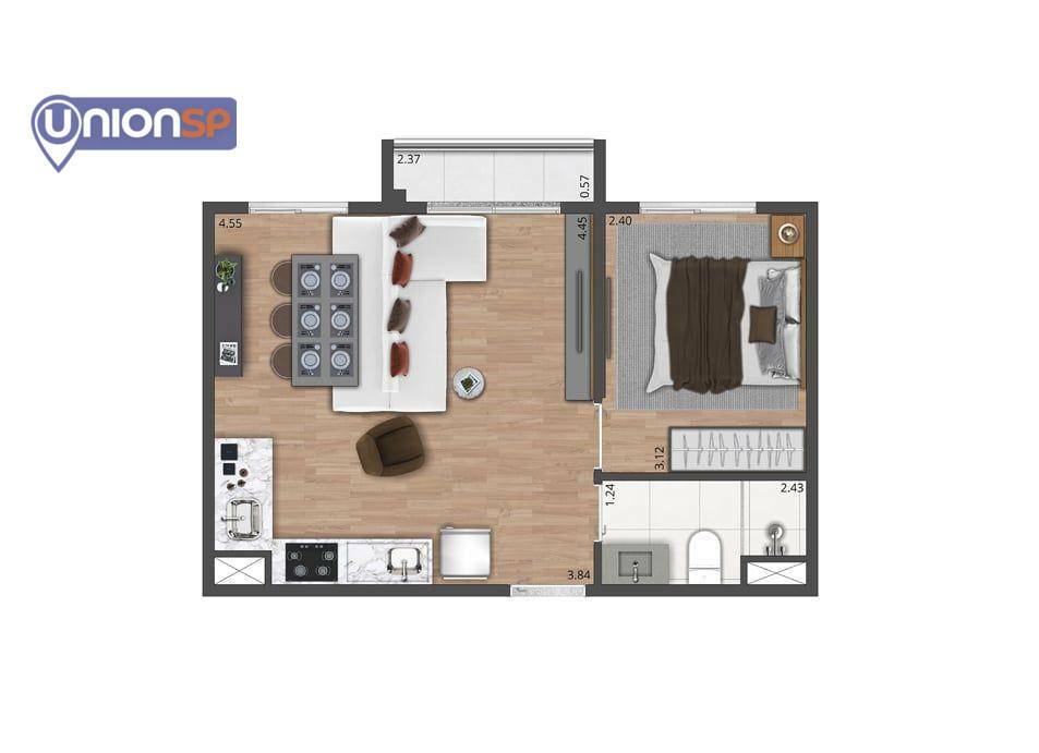 Apartamento à venda com 2 quartos, 35m² - Foto 25