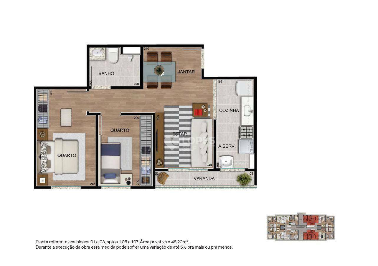 Apartamento à venda com 3 quartos, 55m² - Foto 27