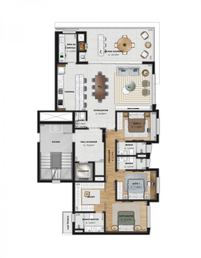 Apartamento à venda com 3 quartos, 170m² - Foto 21