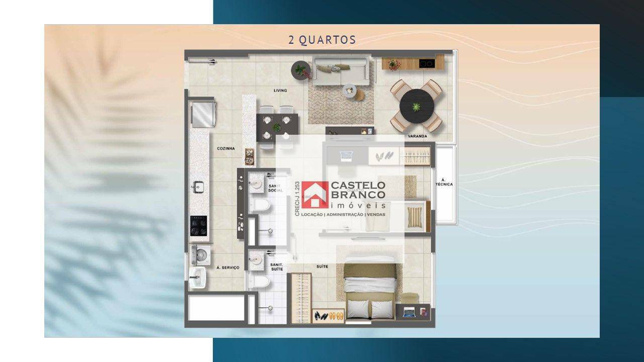 Apartamento à venda com 2 quartos, 58m² - Foto 5