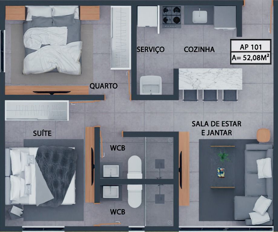 Apartamento à venda com 2 quartos, 54m² - Foto 20