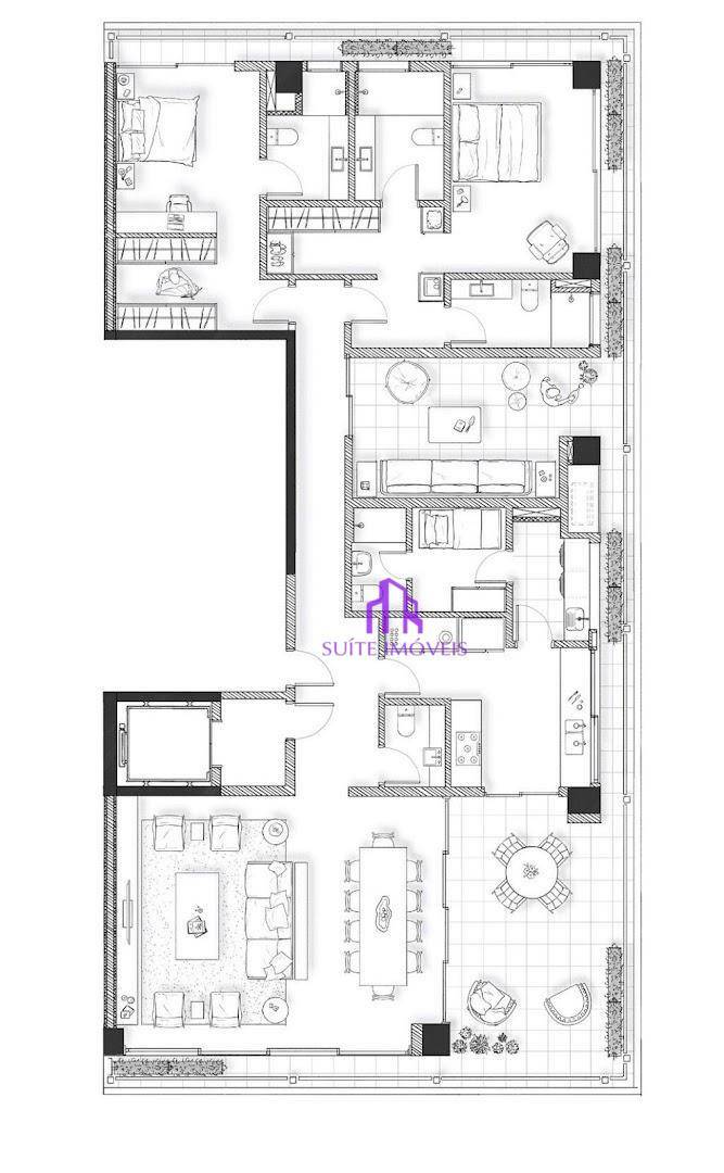 Apartamento à venda com 2 quartos, 250m² - Foto 2