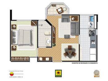 Apartamento à venda com 1 quarto, 45m² - Foto 3