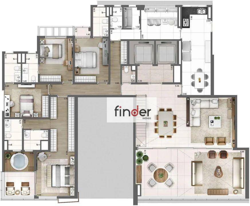 Apartamento à venda com 3 quartos, 275m² - Foto 62