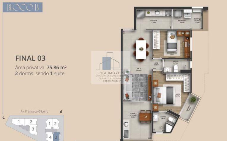 Apartamento à venda com 2 quartos, 86m² - Foto 34