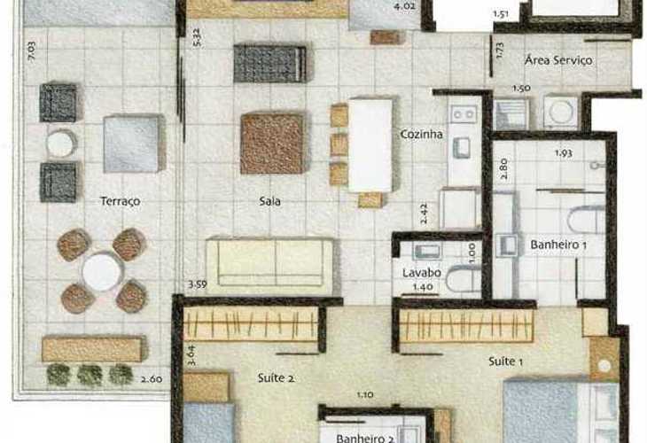 Apartamento à venda com 2 quartos, 92m² - Foto 3