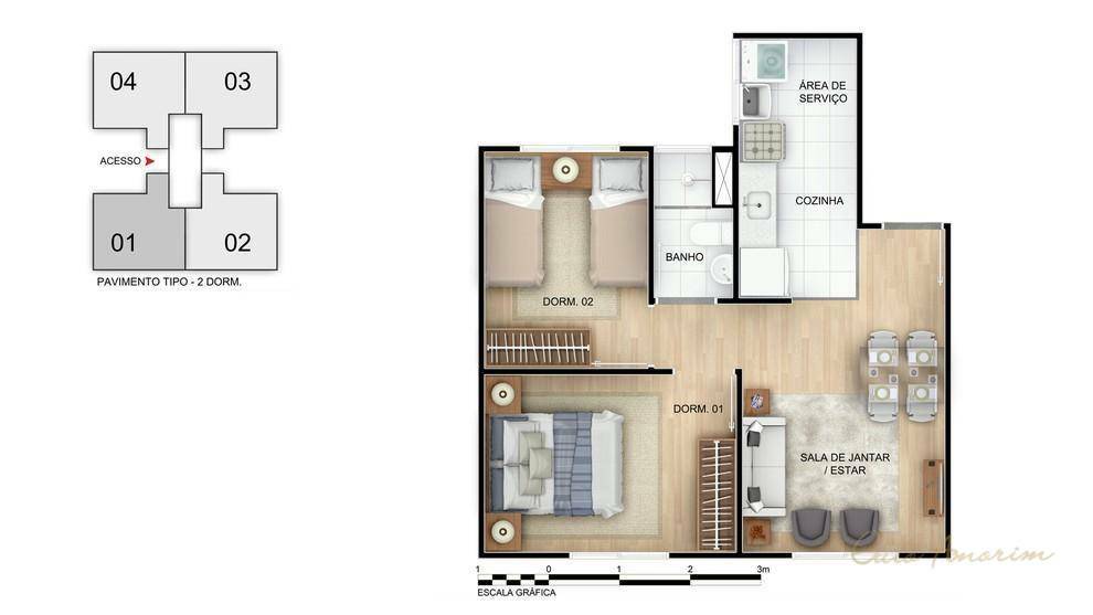 Apartamento à venda com 2 quartos, 45m² - Foto 16