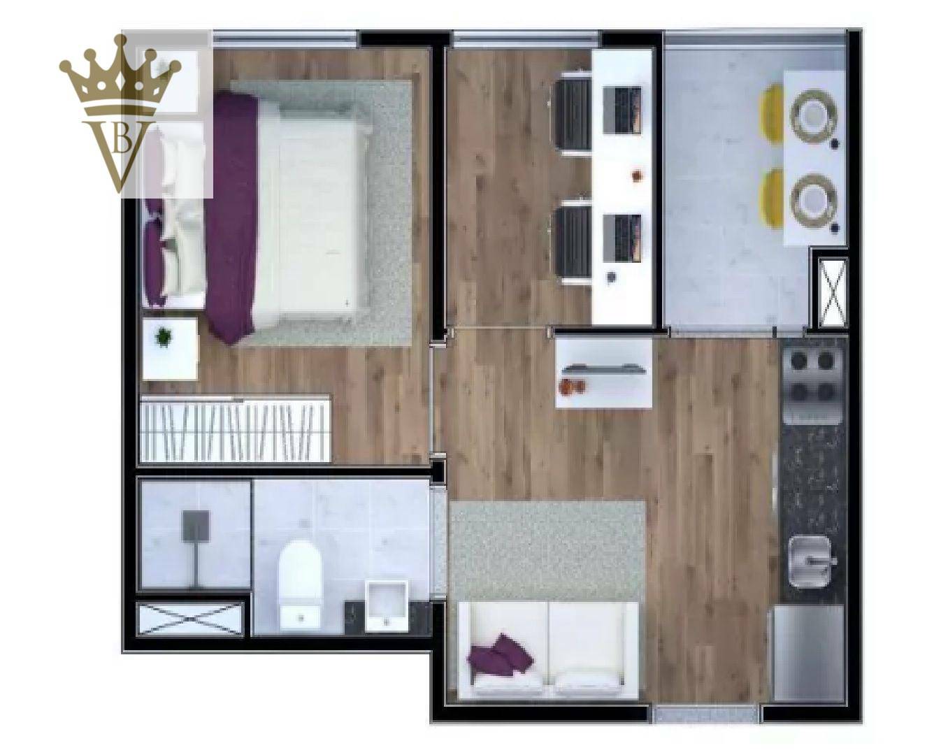 Apartamento à venda com 1 quarto, 28m² - Foto 24