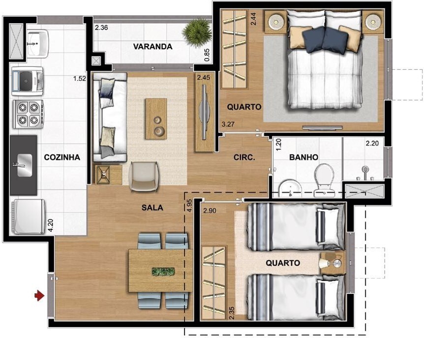 Apartamento à venda com 2 quartos, 449m² - Foto 21