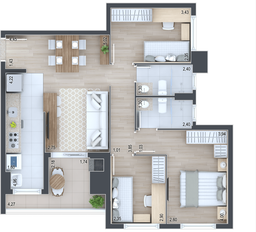 Apartamento à venda com 2 quartos, 67m² - Foto 13