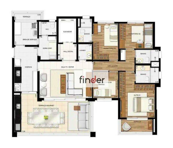 Apartamento à venda com 3 quartos, 135m² - Foto 22