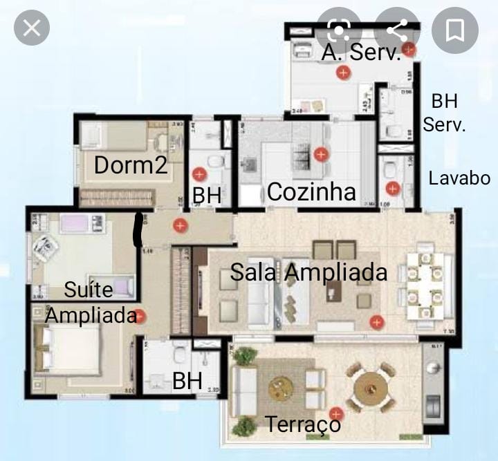 Apartamento à venda com 2 quartos, 117m² - Foto 13