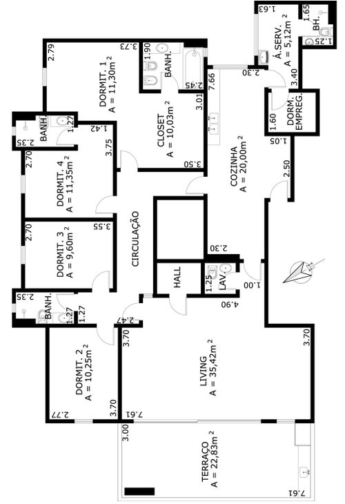 Apartamento à venda com 4 quartos, 181m² - Foto 16