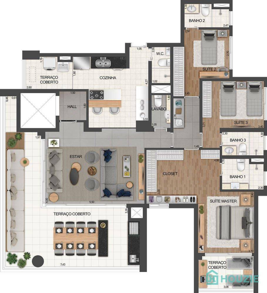 Apartamento à venda com 4 quartos, 170m² - Foto 23