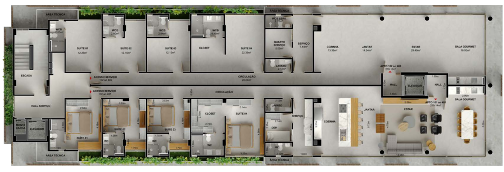 Apartamento à venda com 4 quartos, 415m² - Foto 28