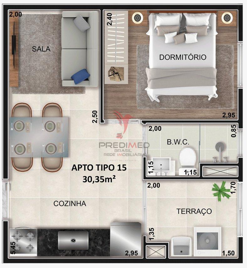 Apartamento à venda com 1 quarto, 25m² - Foto 14