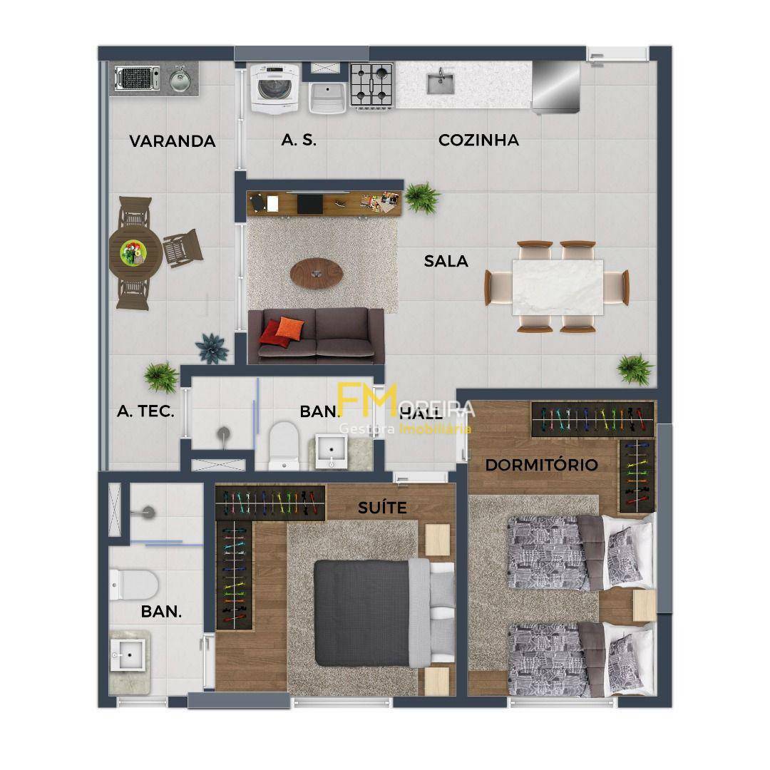 Apartamento à venda com 2 quartos, 59m² - Foto 16