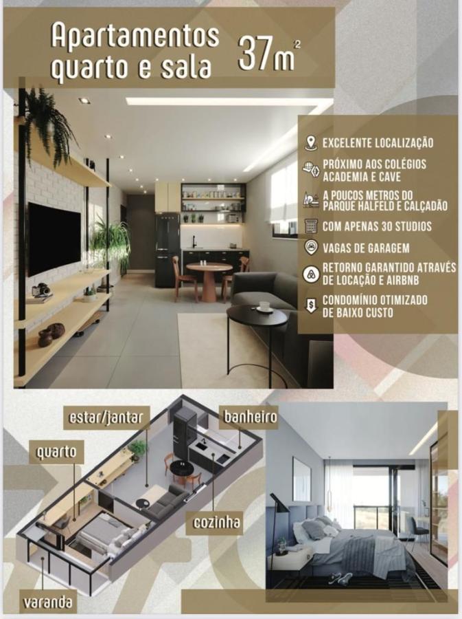 Apartamento à venda com 1 quarto, 37m² - Foto 2