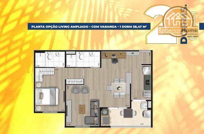 Apartamento à venda com 1 quarto, 47m² - Foto 43