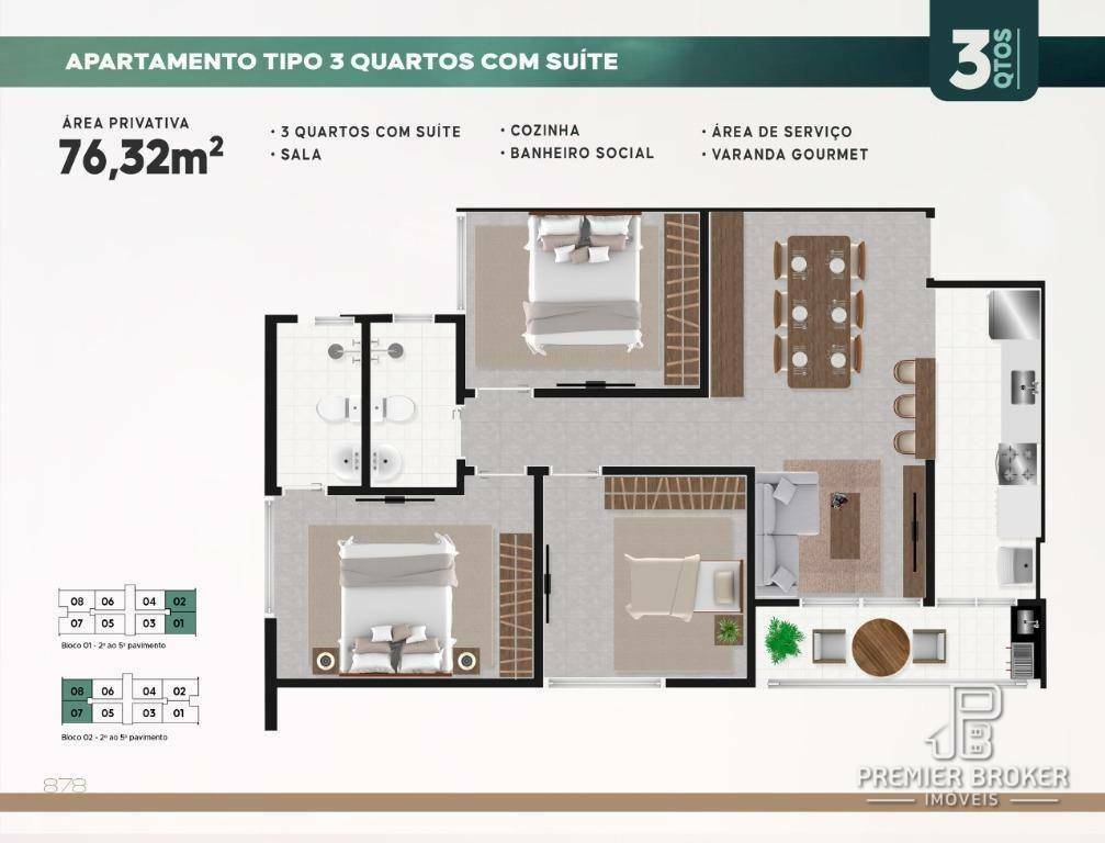 Apartamento à venda com 3 quartos, 76m² - Foto 22