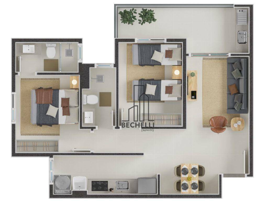 Apartamento à venda com 2 quartos, 58m² - Foto 26