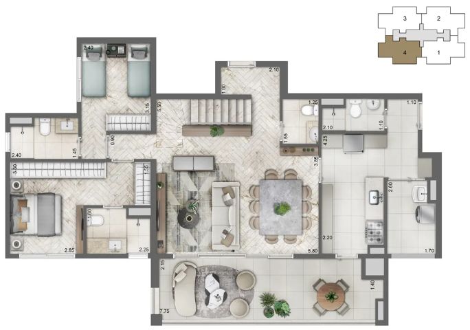 Apartamento à venda com 3 quartos, 113m² - Foto 8