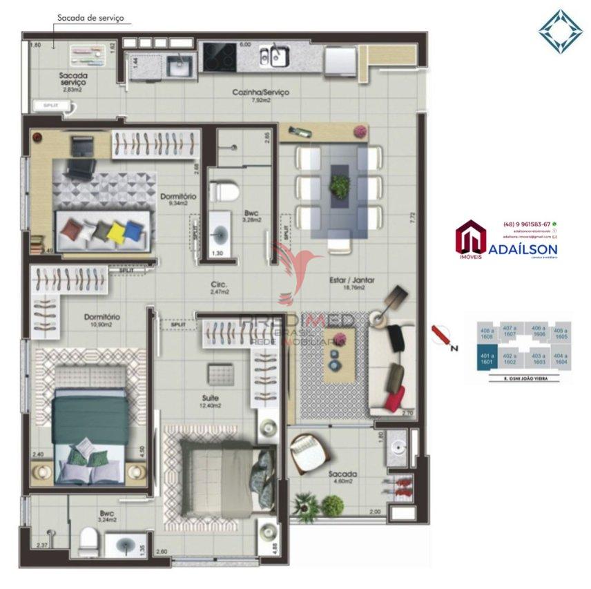 Apartamento à venda com 2 quartos, 80m² - Foto 15