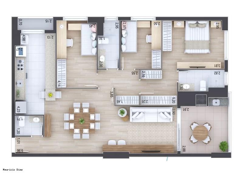 Apartamento à venda com 2 quartos, 110m² - Foto 5