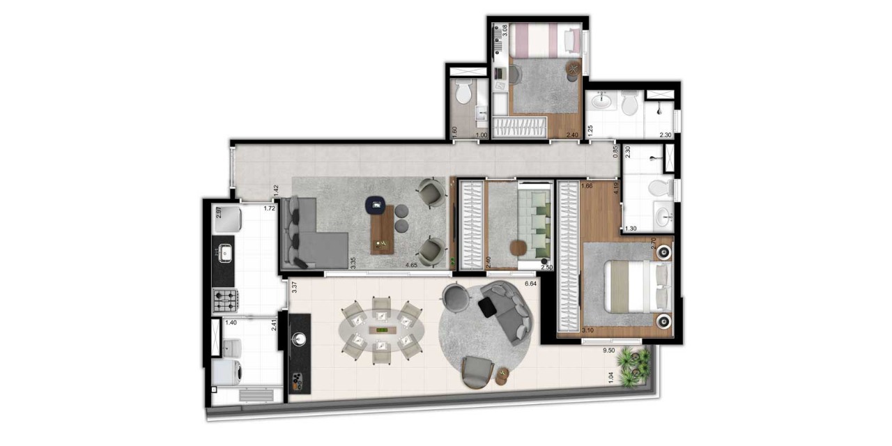 Apartamento à venda com 3 quartos, 105m² - Foto 12