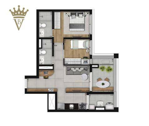 Apartamento à venda com 2 quartos, 61m² - Foto 21