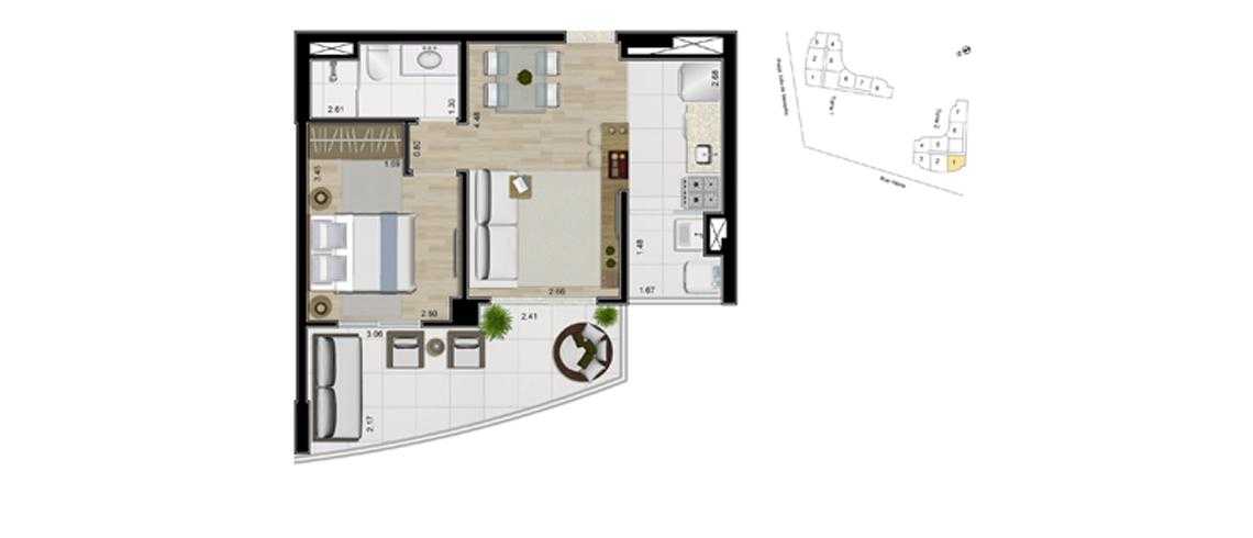 Apartamento à venda com 2 quartos, 62m² - Foto 9