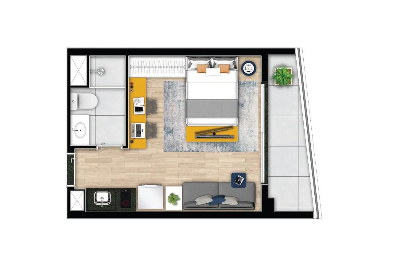 Apartamento à venda com 1 quarto, 26m² - Foto 9