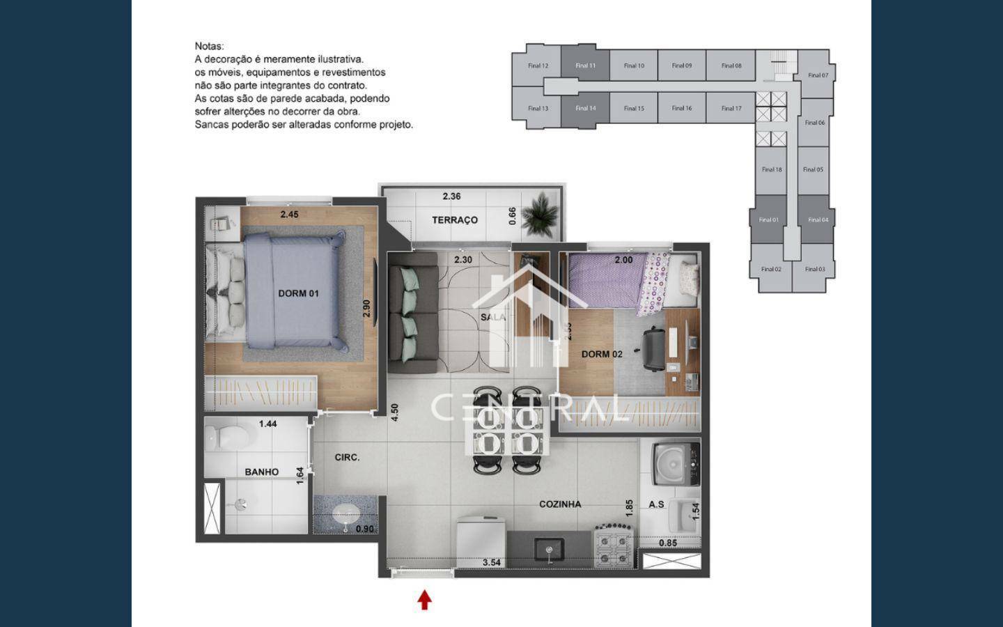 Apartamento à venda com 2 quartos, 36m² - Foto 6