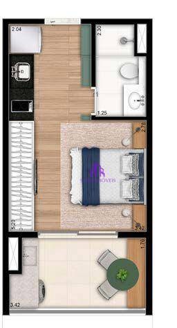 Apartamento à venda com 1 quarto, 37m² - Foto 28